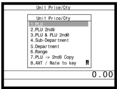 CASIO QT-6600 - Programmierungsvorgang für PLU-Folientasten-Einheitspreis - 2