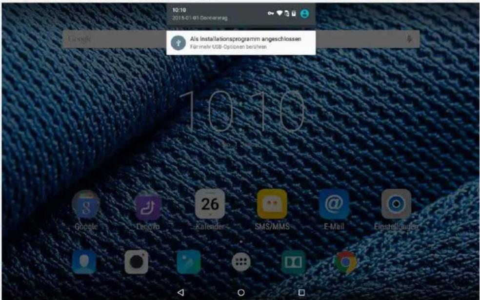 10:10 2015-01-01 Downharatrag Google Als Installationsprogramm angeschlossen Für mehr USB-Optionen berühren 10:10