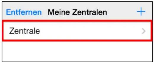 Entfernen Meine Zentralen Zentrale >