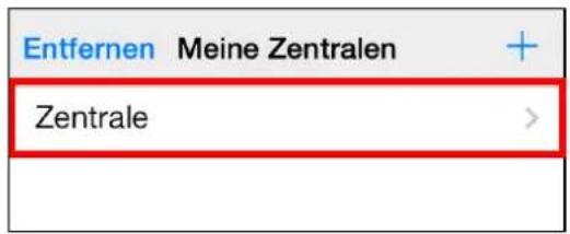 Entfernen Meine Zentralen Zentrale >