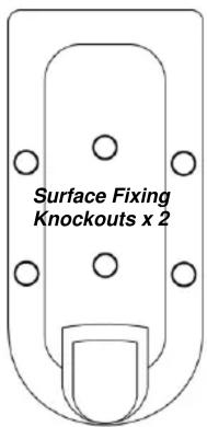 Surface Fixing Knockouts x 2