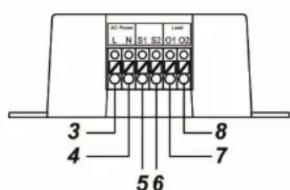 AC Power L N S1 S2 01 02 3 4 8 7 56
