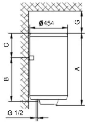 Ø454 G C B A G 1/2