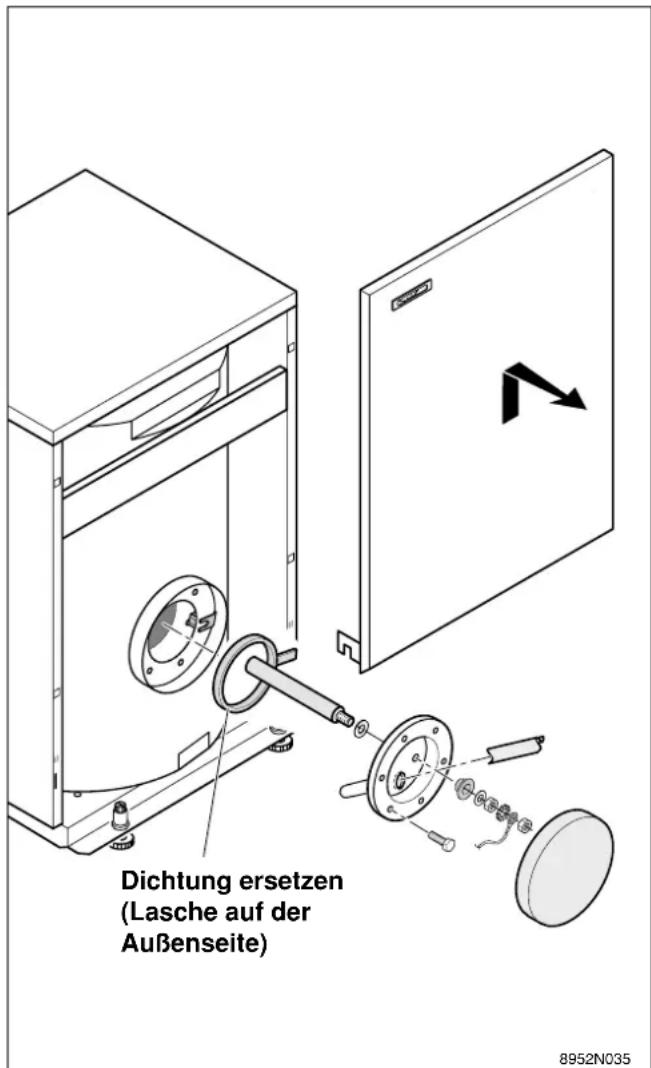 Dichtung ersetzen (Lasche auf der Außenseite) 8952N035