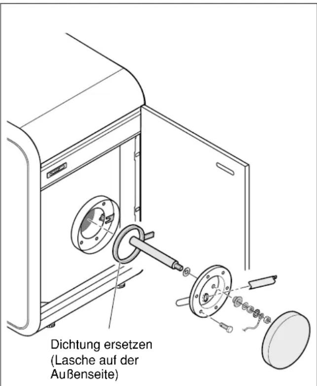 Dichtung ersetzen (Lasche auf der Außenseite)