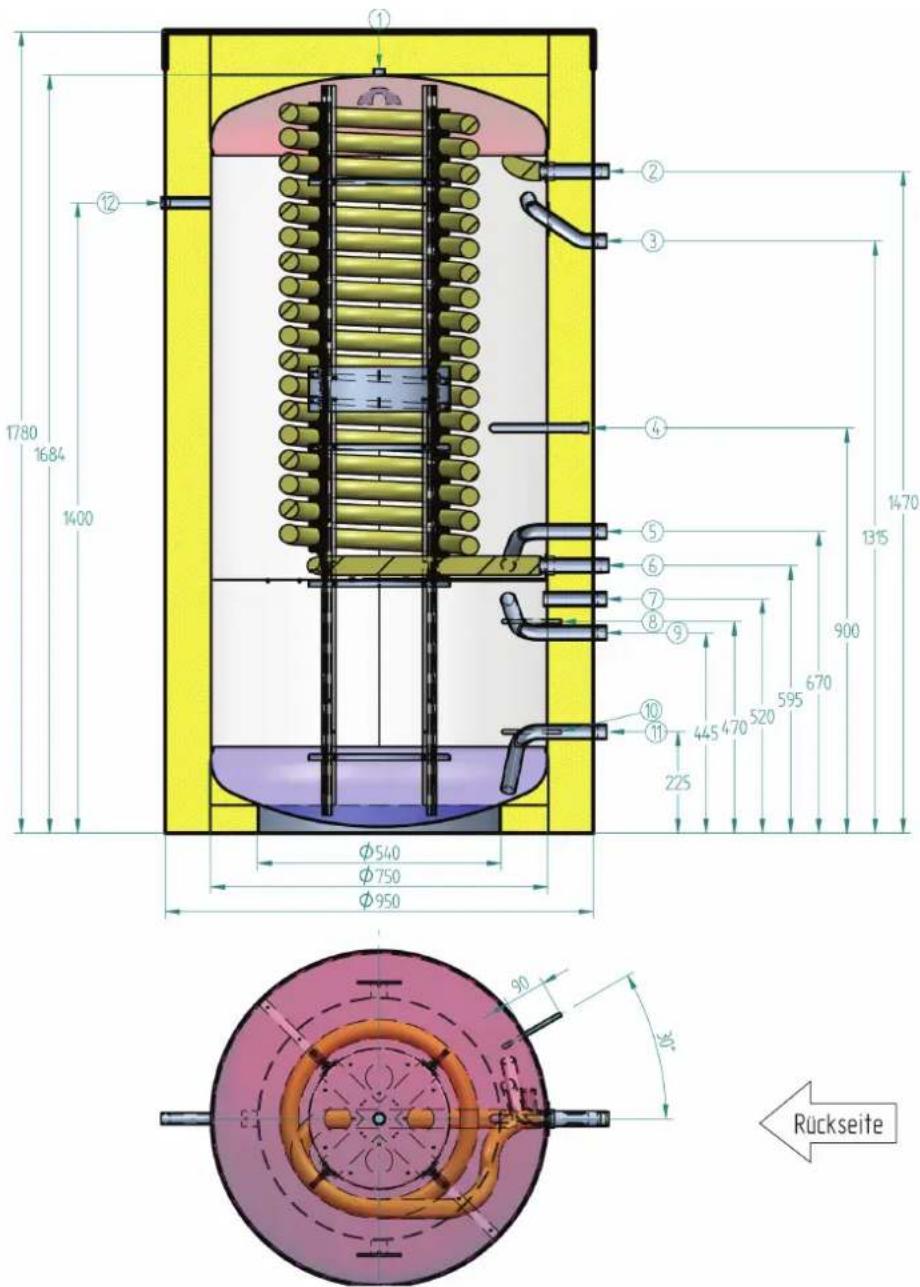 Remeha FS 630/2 - Hauptabmessungen - 1