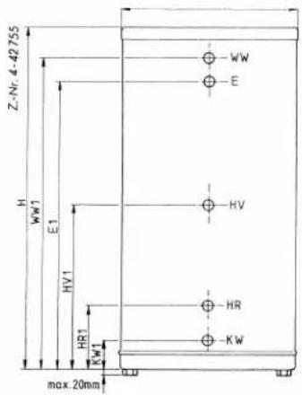 Schäfer Heiztechnik Domocell DLD120 - Maße und Gewichte - 3
