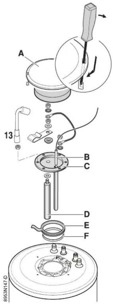Remeha SR 130 RA - Ersetzen der Magnesiumanode und Entkalkung - 2