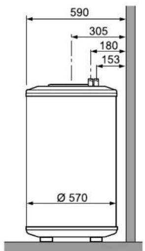 Remeha SR 130 RA - Hauptabmessungen - 2
