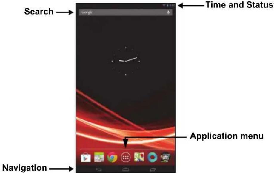 Search Google Time and Status Application menu Navigation
