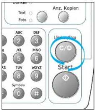 Text Foto Anz. Kopien ABC DEF 2 3 JKL MNO 5 6 TUV wxyz 8 9 Symbols 0 # Live in the loop C/ Start