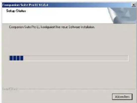 Companion Suite Pro LL V1.0.4 Setup-Status Companion Suite Pro LL konligiert this neue Software Installation. InstallOff: Abbrechen