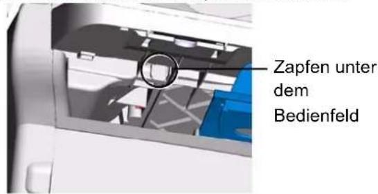 Zapfen unter dem Bedienfeld