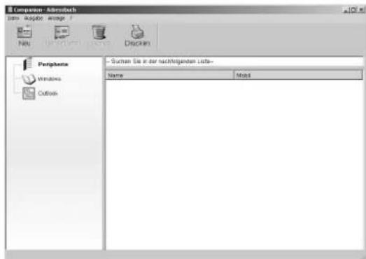 Composten - Adverbuch Name: Ausübte Aerogte ? File Edit View Insert Help Drücken Perigemite Windows Cuttive - Suchan Sie in der nachfolgenden Lists- Name Mail