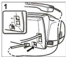 OLIVETTI Fax-Lab 105F - ANSCHLUSS DES HANDAPPARATS - 1