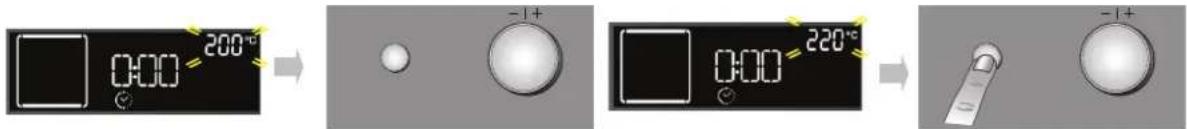 200°C 0:00 -1+ 220°C 0:00 -1+