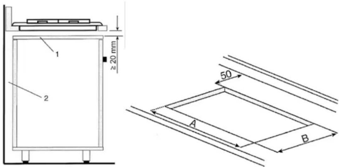 ILVE P965 - FITTING THE COOKING HOB ONTO THE BASE UNIT WITH DOOR - 1