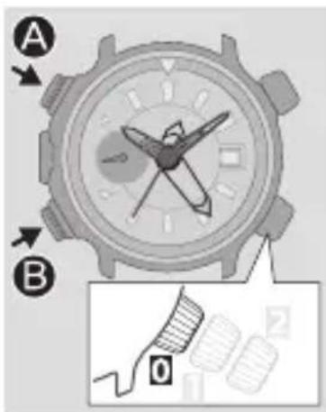 CITIZEN CAL J290 - Calibrating compass indication - 1