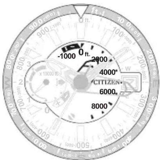 CITIZEN CAL J290 - When measured altitude is lower than 0 ft - 2