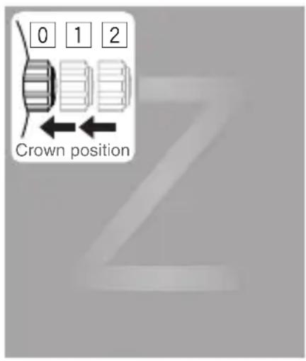 CITIZEN CAL G910 - Adjust the time and the day of the main-watch by rotating the crown. - 2