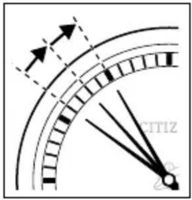 CITIZEN CAL H240 - When the watch reaches a low charge state—insufficient charge warning function - 1