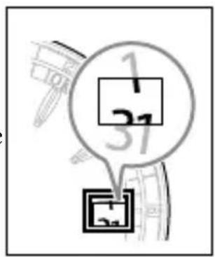 CITIZEN CAL H240 - Rotate the crown to adjust the hour hand to the "0:00:00" position and the date indication to the halfway between "31" and "1." - 2