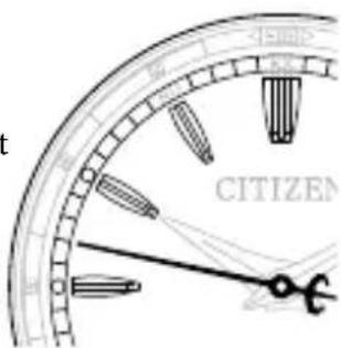 CITIZEN CAL H240 - Adjusting the time/calendar manually - 2
