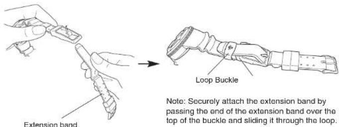 CITIZEN CAL B873 - Adjusting length with the Extension Band (Model No.BJ8040-01E, BJ8050-08E only) - 1