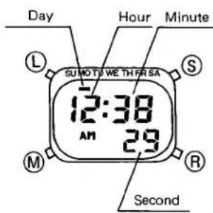 Day Hour Minute L SUMO TO WE TH FR SA 12:38 AM 29 S M R Second