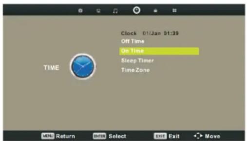 LENCO DVT-1542 - Zeitmenü (TIME) - 1