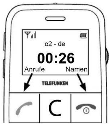 o2 - de 00:26 Anrufe Namen TELEFUNKEN C