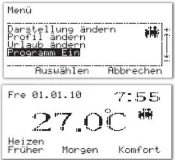 Salus ERT50T TRIAC - PROGRAMM EIN/AUS: - 3