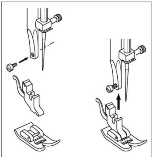 PRIVILEG 61017E - Nähfußhalter auswechseln - 4
