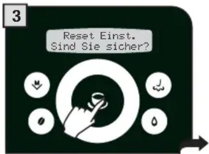 3 Reset Einst. Sind Sie sicher?