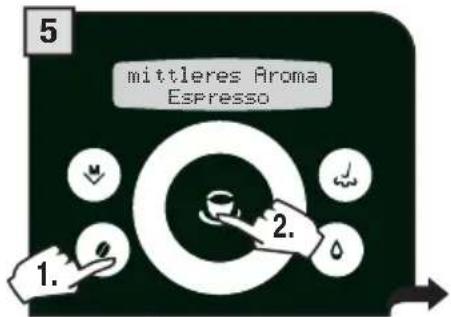 mittleres Aroma Espresso 1. 2.