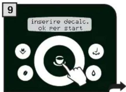 9 inserire decalc. ok per start