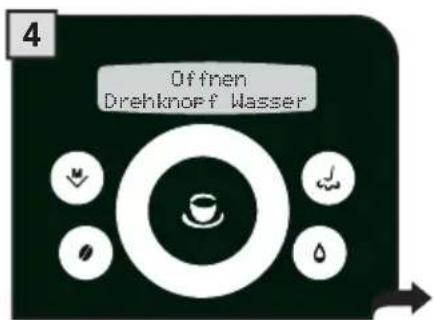 4 Offnen Drehknoff Wasser
