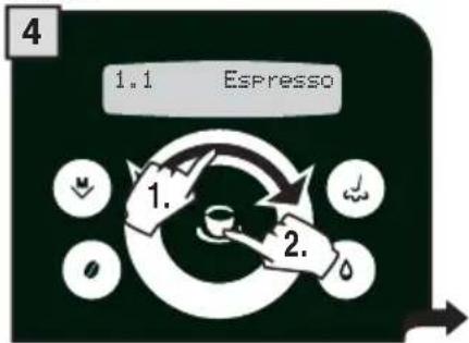 GAGGIA Platinum Swing - PROGRAMMIERUNG ÜBER DAS MENÜ "GETRÄNKEEINSTELLUNGEN" - 5