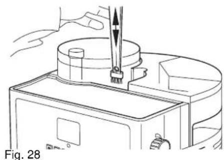 CLATRONIC KAV 3002 - Cleaning the filler opening for the fresh coffee powder - 1