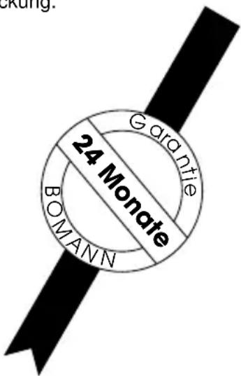 Garantie 24 Monate BOMANN