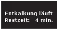 WMF 450 - Entkalkung läuft Restzeit: 14 min. - 4