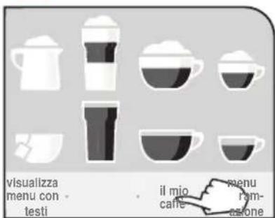 visualizza menu con testi il mio cafe menu ram- asione
