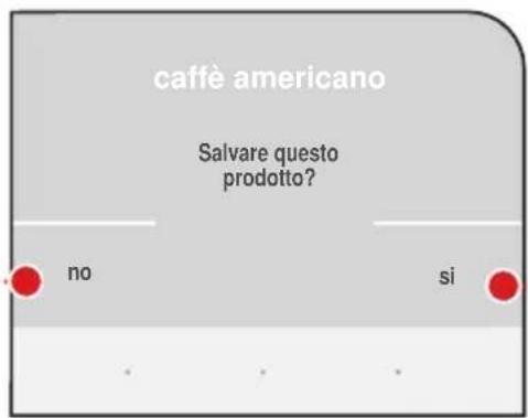 caffè americano Salvare questo prodotto? no si