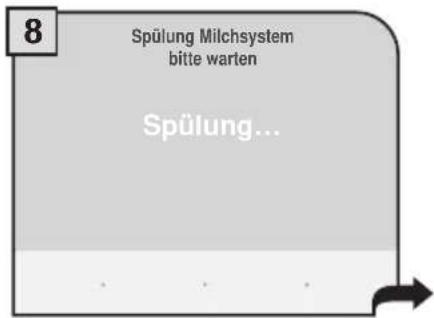 8 Spülung Milchsystem bitte warten Spülung...