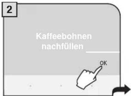 2 Kaffeebohnen nachfüllen OK
