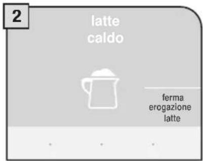 2 latte caldo ferma erogazione latte