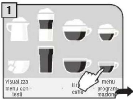 1 visualizza menu con testi Il n caffe menu program- mazione