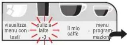 visualizza menu con- testi pulizia latte -3 il mio caffe menu program- mazione
