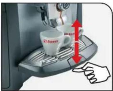 PHILIPS Saeco Primea Touch Cappuccino - HÖHENEINSTELLUNG DER ABTRoPFSCHALE - 1