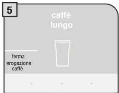 5 caffè lungo ferma erogazione caffè